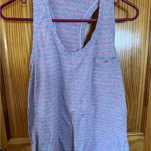 Splendid Gray Tank with Pink Stripes